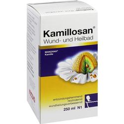 Eine Packung Kamillosan Wund- und Heilbad mit Kamille.