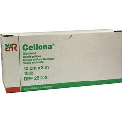 Eine Schachtel mit Gipsbinden von der Marke Cellona.